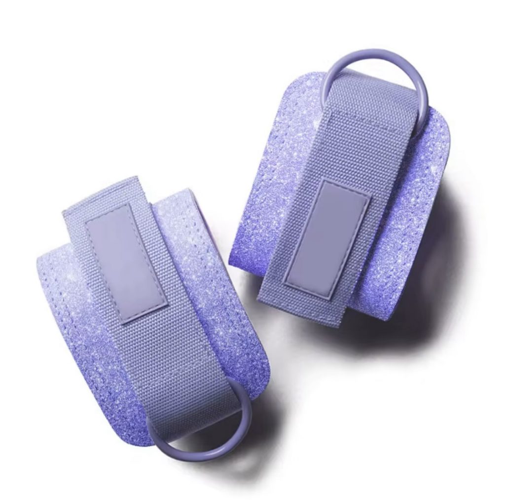 Purple ankle straps